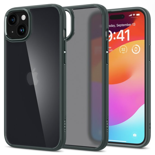 Spigen iPhone 15 Ultra Hybrid Frost Green -kuori