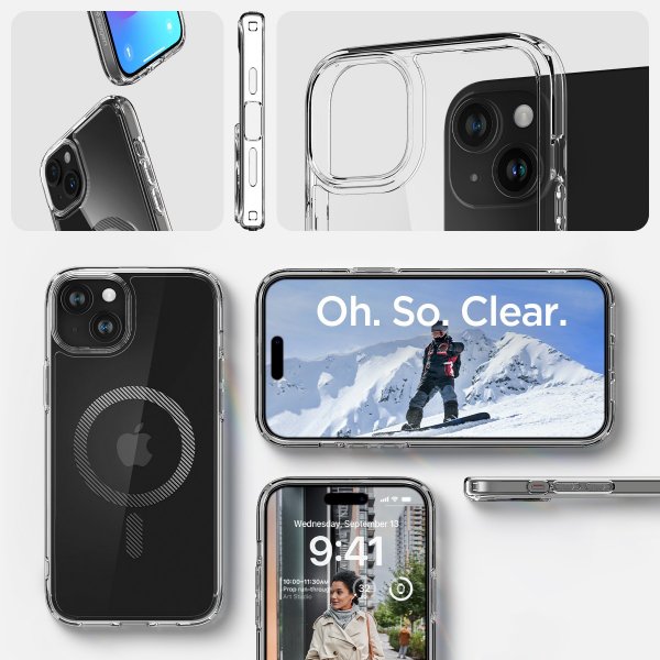 Spigen iPhone 15 Suojakuori Ultra Hybrid MagFit Carbon Fiber