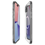 Spigen iPhone 15 -suojakuori Ultra Hybrid MagFit, valkoinen