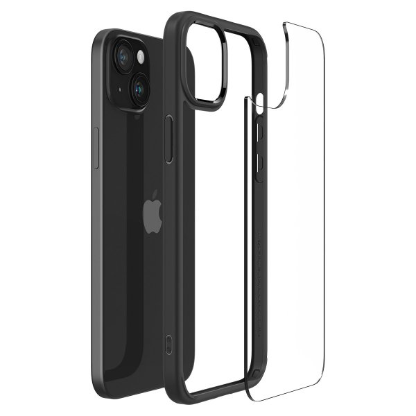 Spigen iPhone 15 -suojakuori Ultra Hybrid Matte, mattamusta