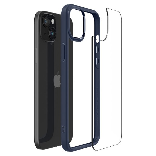 Spigen iPhone 15 -suojakuori, Ultra Hybrid, Navy Blue