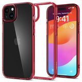Spigen iPhone 15 -kuori, Ultra Hybrid, Red Crystal