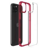 Spigen iPhone 15 -kuori, Ultra Hybrid, Red Crystal
