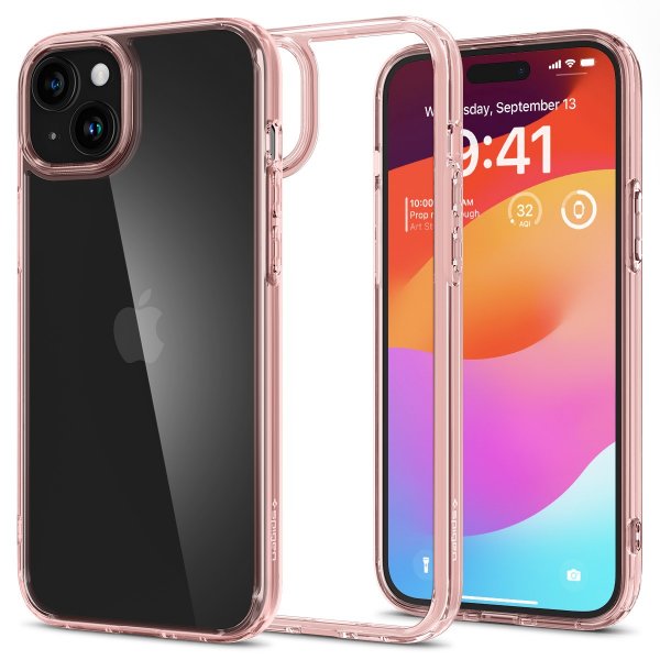 Spigen iPhone 15 Suojakuori Ultra Hybrid Rose Crystal
