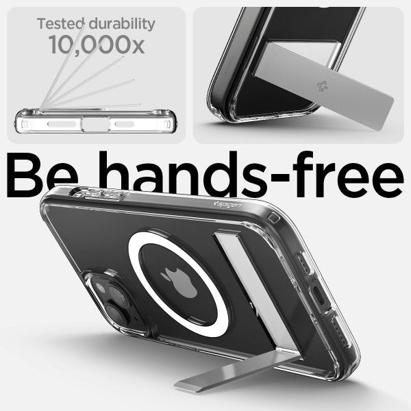 Spigen iPhone 15 -kuori Ultra Hybrid S MagFit Crystal Clear
