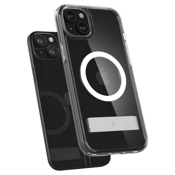 Spigen iPhone 15 -kuori Ultra Hybrid S MagFit Crystal Clear