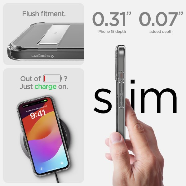 Spigen iPhone 15 Ultra Hybrid S MagFit -kuori, musta