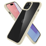Spigen iPhone 15 -kuori, Ultra Hybrid, Mute Beige