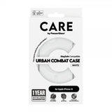 CARE by PanzerGlass iPhone 15 -suojakuori Urban Combat MagSafe, valkoinen