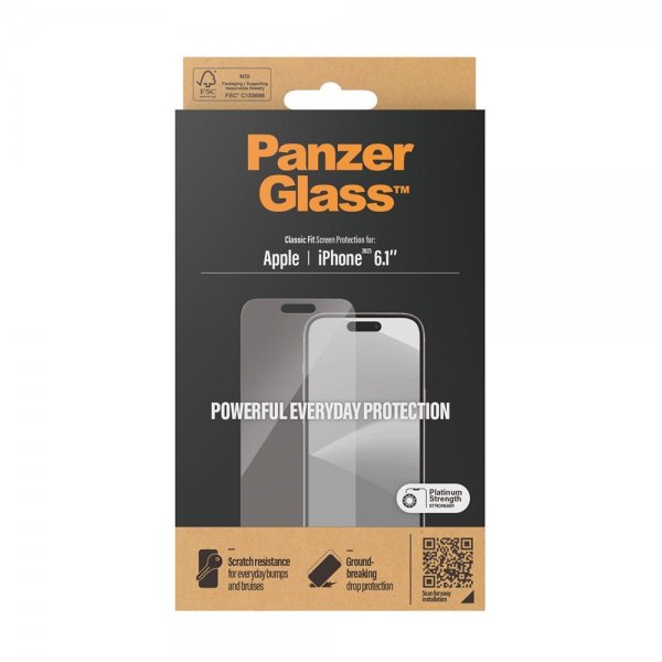 PanzerGlass iPhone 15 näytönsuoja Classic Fit