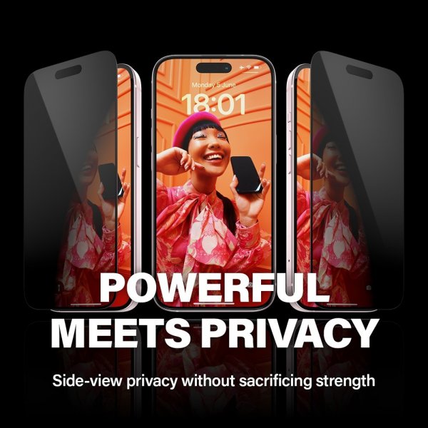 PanzerGlass iPhone 15 Näytönsuoja Ultra-Wide Fit Privacy EasyAligner