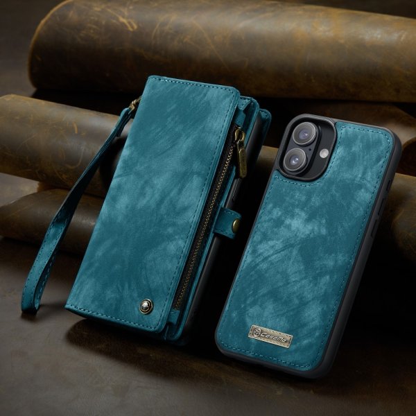 CaseMe iPhone 16 -suojakotelo 008-sarja, irrotettava kuori, sininen