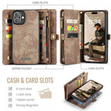 CaseMe iPhone 16 Suojakotelo 008 Series Irrotettava Kuori Ruskea