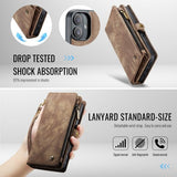 CaseMe iPhone 16 Suojakotelo 008 Series Irrotettava Kuori Ruskea