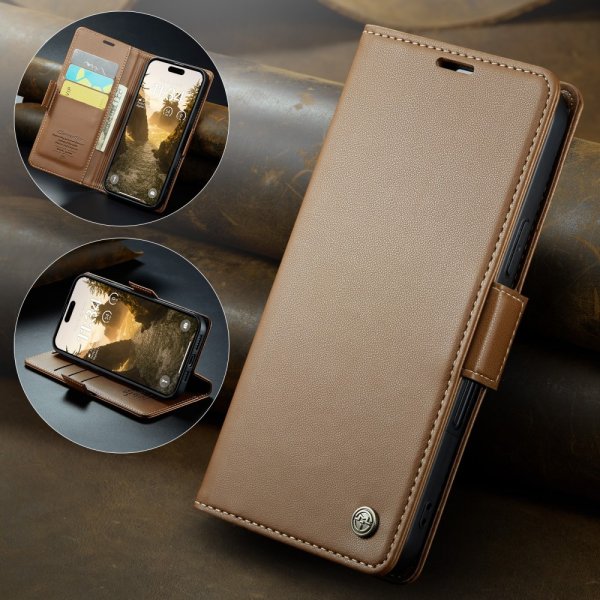 CaseMe iPhone 16 Kotelo 023 Series Ruskea