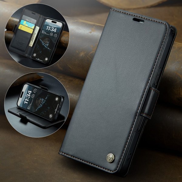 CaseMe iPhone 16 -suojakotelo 023 Series Musta