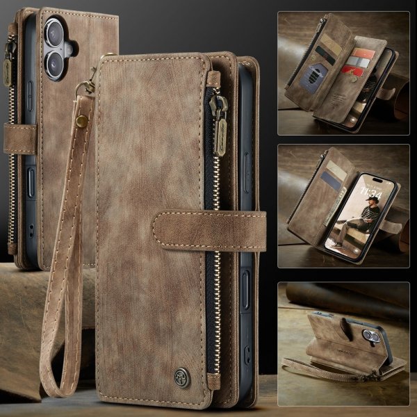 CaseMe iPhone 16 C30 Series Ruskea suojakotelo