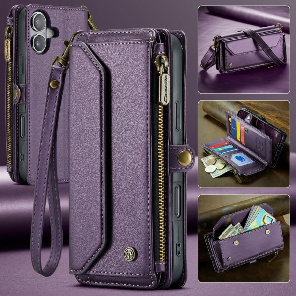 CaseMe iPhone 16 C36 Series violetti suojakotelo