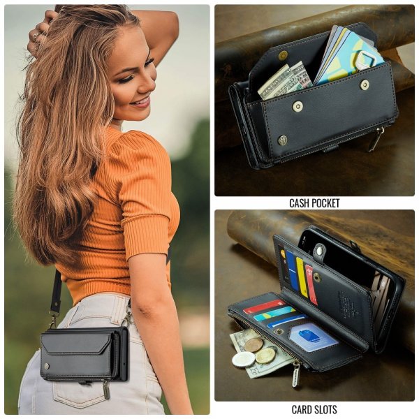 CaseMe iPhone 16 -suojakotelo C36 Series, musta