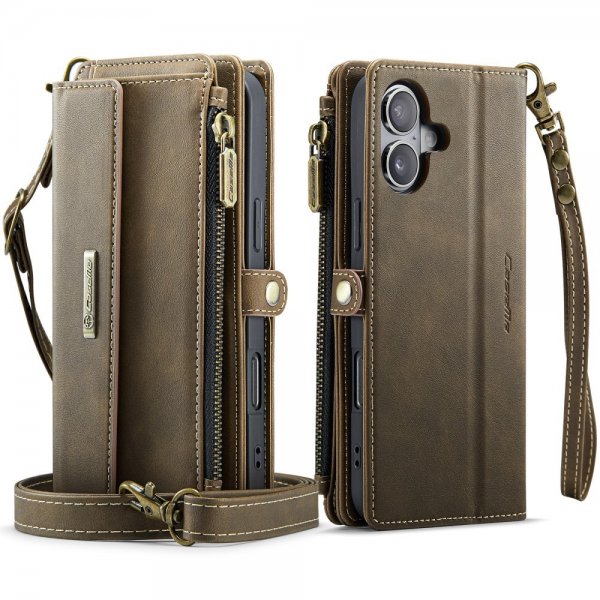 CaseMe iPhone 16 C39 Series Ruskea suojakotelo