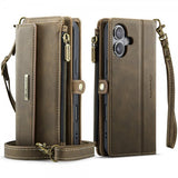 CaseMe iPhone 16 C39 Series Ruskea suojakotelo