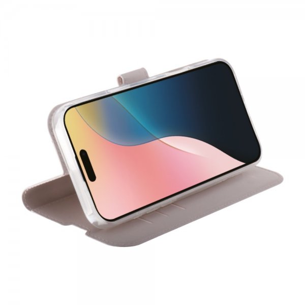 Vivanco iPhone 16 -suojakotelo Classic Wallet Greige