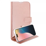Vivanco iPhone 16 -suojakotelo Classic Wallet, ruusukulta