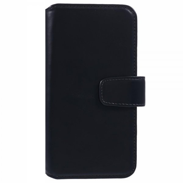 Nordic Covers iPhone 16 Essential Leather -kotelo Raven Black