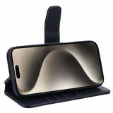 Nordic Covers iPhone 16 Essential Leather -kotelo Raven Black
