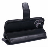Nordic Covers iPhone 16 Essential Leather -kotelo Raven Black