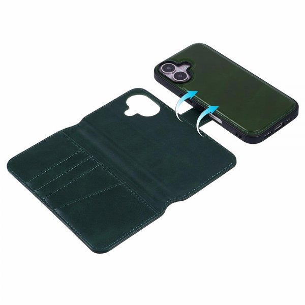 Nordic Covers iPhone 16 MagLeather Juniper Green -kotelo