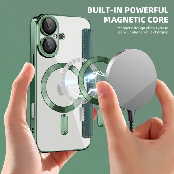 iPhone 16 -kuori MagSafe vihreä