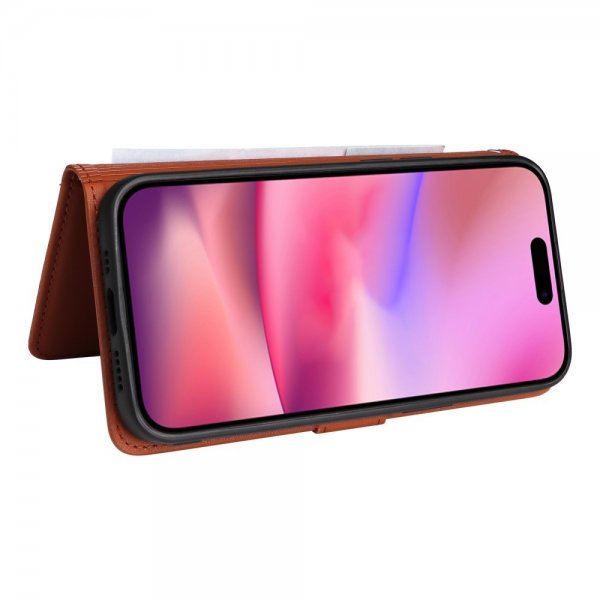 Betopnice iPhone 16 -kotelo irrotettavalla kuorella 005 ruskea