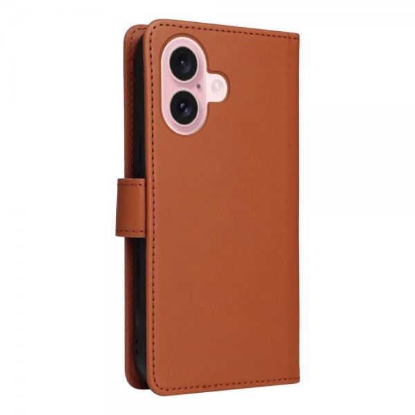 Betopnice iPhone 16 -kotelo irrotettavalla kuorella 005 ruskea