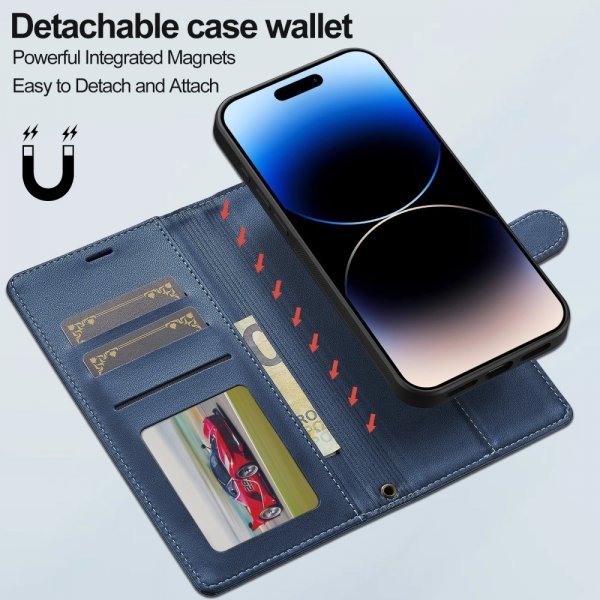 Lc.Imeeke iPhone 16 -kotelo irrotettavalla kuorella L2 Series MagSafe sininen