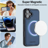 Lc.Imeeke iPhone 16 -kotelo irrotettavalla kuorella L2 Series MagSafe sininen