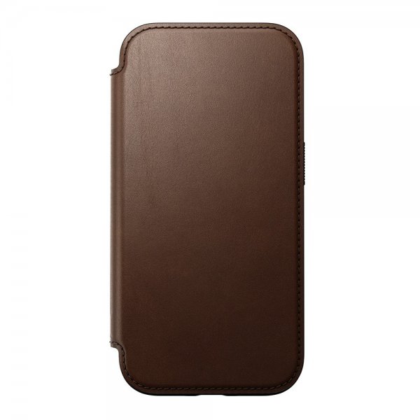 Nomad iPhone 16 Modern Leather Folio -kotelo, ruskea
