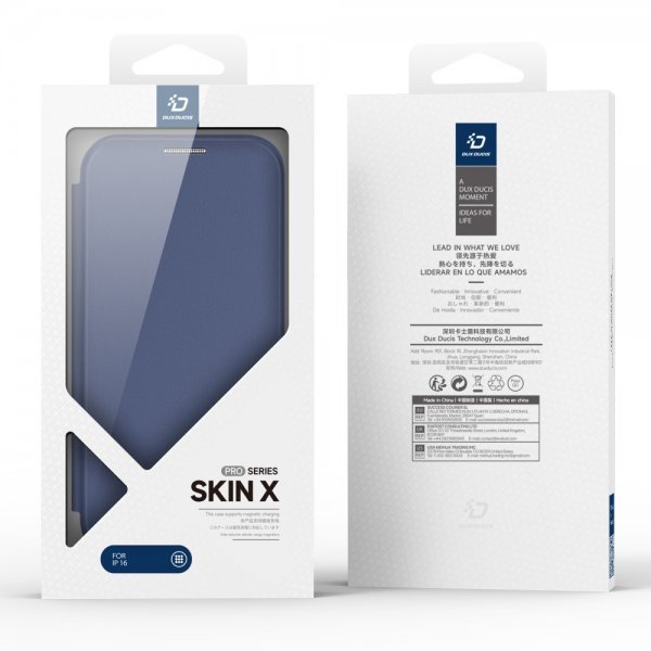 Dux Ducis iPhone 16 Suojakotelo Skin X Pro Series Kickstand MagSafe Sininen