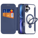 Dux Ducis iPhone 16 Suojakotelo Skin X Pro Series Kickstand MagSafe Sininen