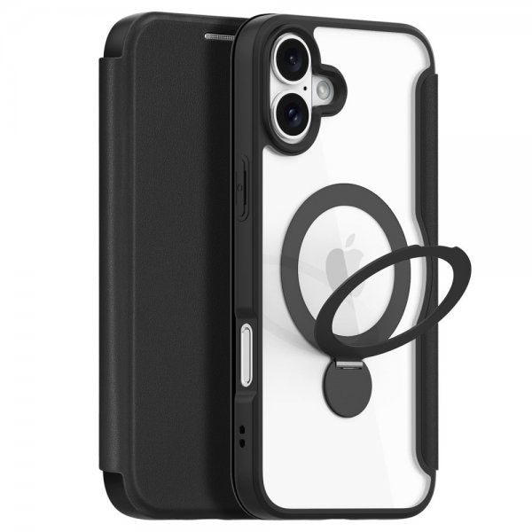 Dux Ducis iPhone 16 -suojakotelo Skin X Pro Series Kickstand MagSafe musta