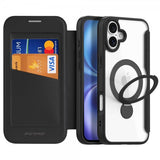 Dux Ducis iPhone 16 -suojakotelo Skin X Pro Series Kickstand MagSafe musta