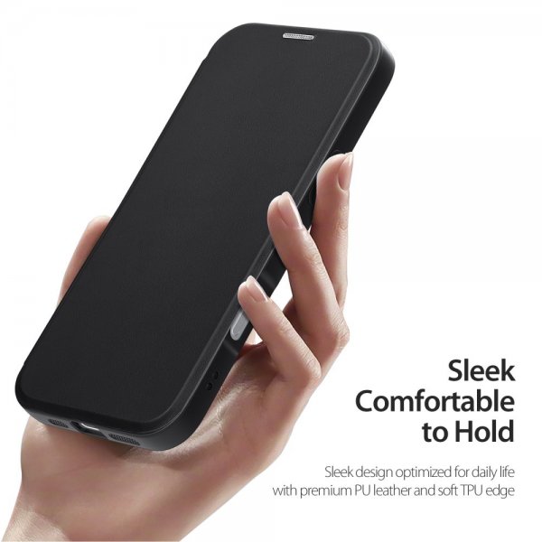 Dux Ducis iPhone 16 -suojakotelo Skin X Pro Series Kickstand MagSafe musta