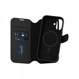 CARE by PanzerGlass iPhone 16 -kotelo Tango Two-in-One Wallet MagSafe, musta