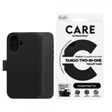 CARE by PanzerGlass iPhone 16 -kotelo Tango Two-in-One Wallet MagSafe, musta