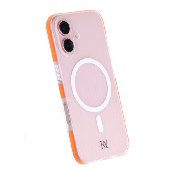 Rvelon iPhone 16 Kuoret Aaltokuvioitu MagSafe Oranssi