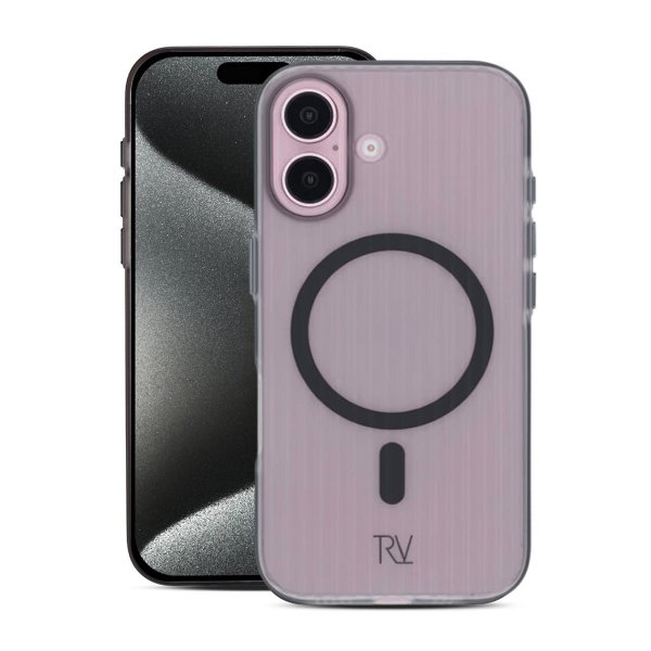 Rvelon iPhone 16 -kuori, aaltopahvimainen MagSafe, musta