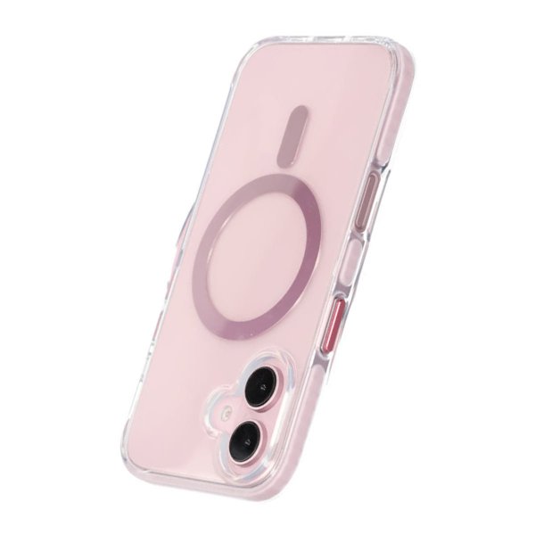 iPhone 16 -suojakuori, iskunkestävä, MagSafe, pinkki