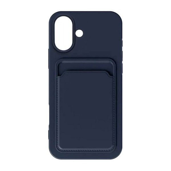 iPhone 16 Kuoret Korttiteline Sininen