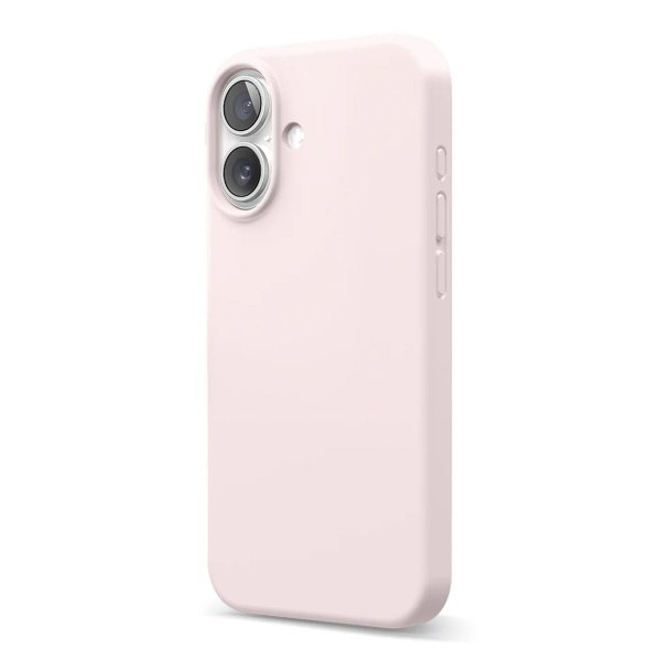 Rvelon iPhone 16 -silikonikuori, pinkki