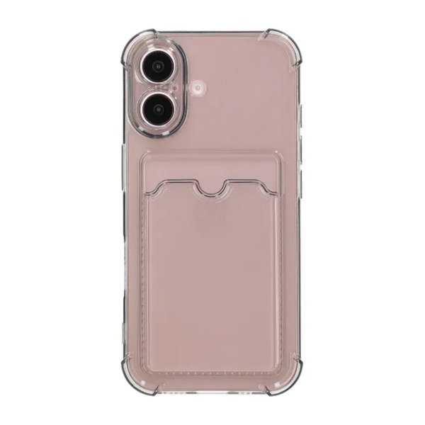 iPhone 16 Kuori Korttipidike Iskunkestävä Musta